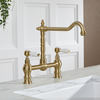 Miscelatore Classico da Cucina con Ponte - Oro Satinato