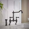 Miscelatore Classico da Cucina con Ponte a Gomito con Spray Estraibile - Nero - Elizabeth