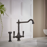 Miscelatore Classico da Cucina con Spray Estraibile - Nero - Elizabeth