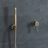 Miscelatore Doccia Manuale con Doccetta - Ottone Spazzolato - Clarus
