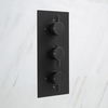 Miscelatore Doccia Termostatico Circolare Nero Triplo a 2 Vie - Nox