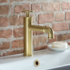 Miscelatore in Stile Industriale Monocomando per Lavabo - Color Oro Satinato
