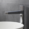 Miscelatore Moderno Monoforo Alto per Lavabo con Pulsante a Pressione - Scelta di Finiture