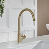 Miscelatore Monocomando Tradizionale per Lavabo Cucina - Oro Satinato