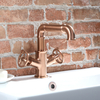 Miscelatore Monoforo per Lavabo in Stile Industriale - Rame Satinato