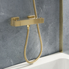 Miscelatore Quadrato Termostatico a Barra - Oro Satinato - Rune