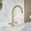 Miscelatore Tradizionale per Lavabo da Cucina - Oro Satinato
