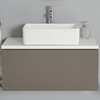 Mobile Bagno Grigio Opaco 800mm con Lavabo da Appoggio e Opzione LED - Newington