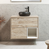 Mobile Bagno Sospeso con Ripiano Aperto da 800mm in Rovere Chiaro con Lavabo d