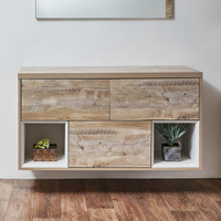 Mobile Bagno Sospeso in Rovere Chiaro con Ripiano Aperto da 1200mm