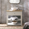 Mobile Bagno Tradizionale da 840mm Bianco Antico con Lavabo - Stratford - Scelta di Lavabo & Maniglia - Stratford