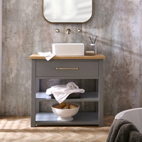 Mobile Bagno Tradizionale da 840mm Grigio Chiaro con Lavabo - Stratford - Scelta di Lavabo & Maniglia - Stratford