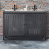 Mobile da Bagno in Metallo Nero con Doppio Lavabo - 1210mm
