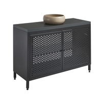 Mobile da Lavabo per Bagno in Metallo Nero da 1200mm con Ripiano di Colore Nero Grigio e Lavabo Elements Circolare Colore Beige (Sand) - Beswick