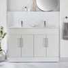 Mobile Lavabo Autoportante Bianco da 1200 mm con Doppio Lavabo - Selezione di Maniglie