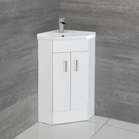 Mobile Lavabo Bagno ad Angolo con 2 Ante da 555mm