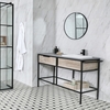 Mobile Nero con Lavabo e Rovere Chiaro da 1200 mm - Nox Stamford
