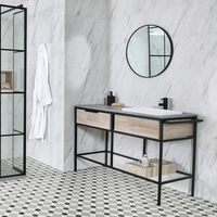Mobile Nero con Lavabo e Rovere Chiaro da 1200 mm - Nox Stamford