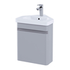 Mobile per Lavabo Sospeso Angolare da 450 mm Completo di Lavabo - Colore Pietra Opaca - Hudson Reed x RAK Resort