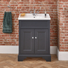 Mobile Tradizionale con Lavabo - 630mm - Nero e Grigio - Scelta di Colori per le Maniglie