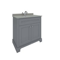 Mobile Tradizionale con Lavabo e Ripiano Grigio - 800mm - Scelta di Finitur - Rak Washington