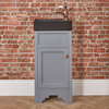 Mobile Tradizionale Grigio Chiaro 400mm con Lavabo Nero - Scelta di Maniglie e Finiture - Thornton