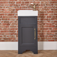 Mobile Tradizionale Grigio Nero 400mm con Lavabo - Scelta di Maniglie e Finiture - Thornton