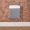 Mobile Tradizionale Sospeso Grigio Chiaro 400mm con Lavabo - Scelta di Maniglie e Finiture - Thornton