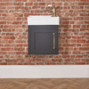 Mobile Tradizionale Sospeso Grigio Nero 400mm con Lavabo - Scelta di Maniglie e Finiture - Thornton