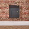 Mobile Tradizionale Sospeso Grigio Nero 400mm con Lavabo Nero - Scelta di Maniglie e Finiture - Thornton