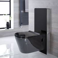 Mobile WC 500mm con Sanitario Sospeso Nero - Nox