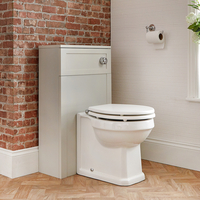 Mobile WC Bianco Antico 500mm con Sanitario a Terra e Copriwater - Thornton
