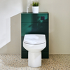 Mobile WC da 500 con Sanitario Covelly - Verde Scuro - Pulsante di Scarico Nero - Cluo
