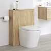 Mobile WC Rovere Dorato con Sanitario a Terra e Copriwater Soft-Close - Newington