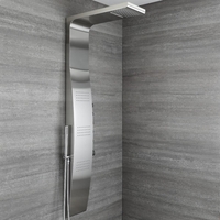 Pannello Doccia Multifunzione Idromassaggio in Acciaio Inox Completo di Miscelatore Termostatico - Surface