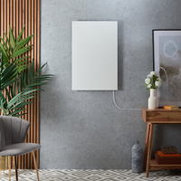 Pannello Riscaldante a Infrarossi Elettrico Intelligente senza Cornice Bianco con Presa Elettrica - 540 W - 595 mm x 900 mm