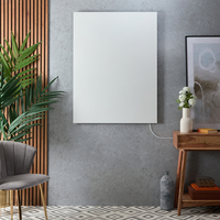 Pannello Riscaldante Elettrico a Infrarossi Bianco Intelligente senza Cornice e Presa Elettrica - 1200 W - 900 mm x 1195 mm