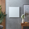 Pannello Riscaldante Elettrico a Infrarossi Smart - Bianco - con Cornice e Presa Elettrica - 350W - 595mm x 595mm