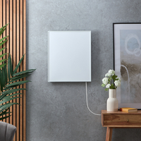 Pannello Riscaldante Elettrico a Infrarossi Smart - Bianco - con Cornice e Presa Elettrica- 300W - 505mm x 595mm