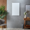 Pannello Riscaldante Elettrico a Infrarossi Smart - Bianco - con Cornice e Presa Elettrica- 600W - 595mm x 1005mm