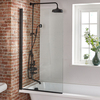 Parete Doccia Nera per Vasca da Bagno - Nox