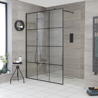Parete Doccia Walk-In a Nicchia Senza Canaletta - 1950 x 1400mm - Barq