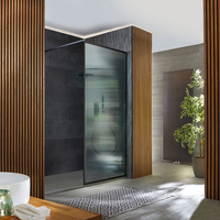 Parete Doccia Walk-in Vetro Scanalato - 700mm - Senza Telaio