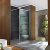 Parete Doccia Walk-in Vetro Scanalato - Cromata - 1950mm x 700mm - Senza Telaio
