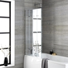 Parete Vasca da Bagno 1490 x mm Vetro Temperato 6mm di Sicurezza Cabina Doccia