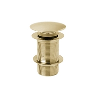 Piletta di Scarico per Lavabo Click-Clack senza Troppopieno - Color Oro (non Scanalato)