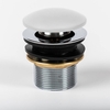 Piletta di Scarico per Lavabo Click-Clack senza Troppopieno - Colore Bianco (non Scanalato)
