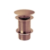 Piletta di Scarico per Lavabo Click-Clack senza Troppopieno - Colore Rame Spazzolato (non Scanalato)