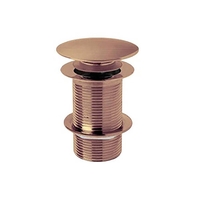 Piletta di Scarico per Lavabo Click-Clack senza Troppopieno - Colore Rame Spazzolato (non Scanalato)