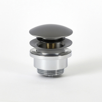Piletta di Scarico Universale Click-Clack per Lavabo - Grigio - Hudson Reed